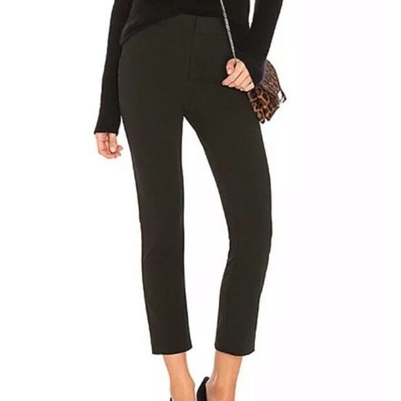 MCGUIRE Lou Lou Cropped Slim Trouser Pants Black Workwear Casual Women's 24 - Picture 2 of 10